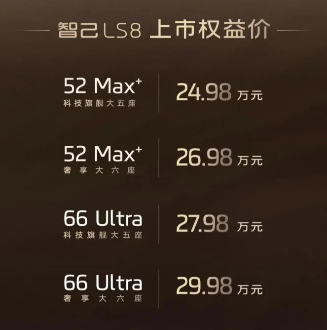 智己LS8正式上市，售價(jià)24.98萬(wàn)元起